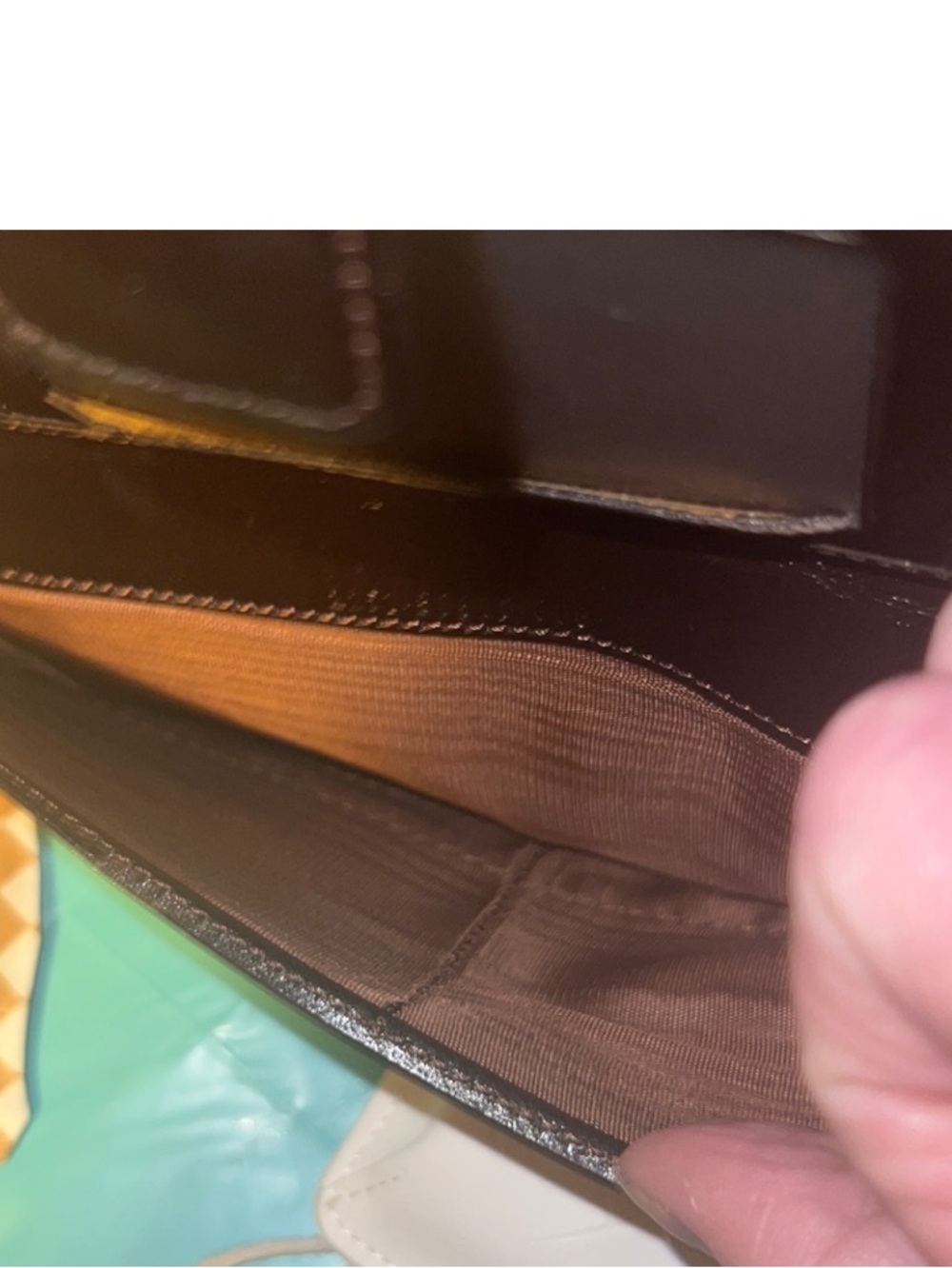 Fendi Brown & Black Logo Chain Shoulder Wallet - Picture 13 of 13